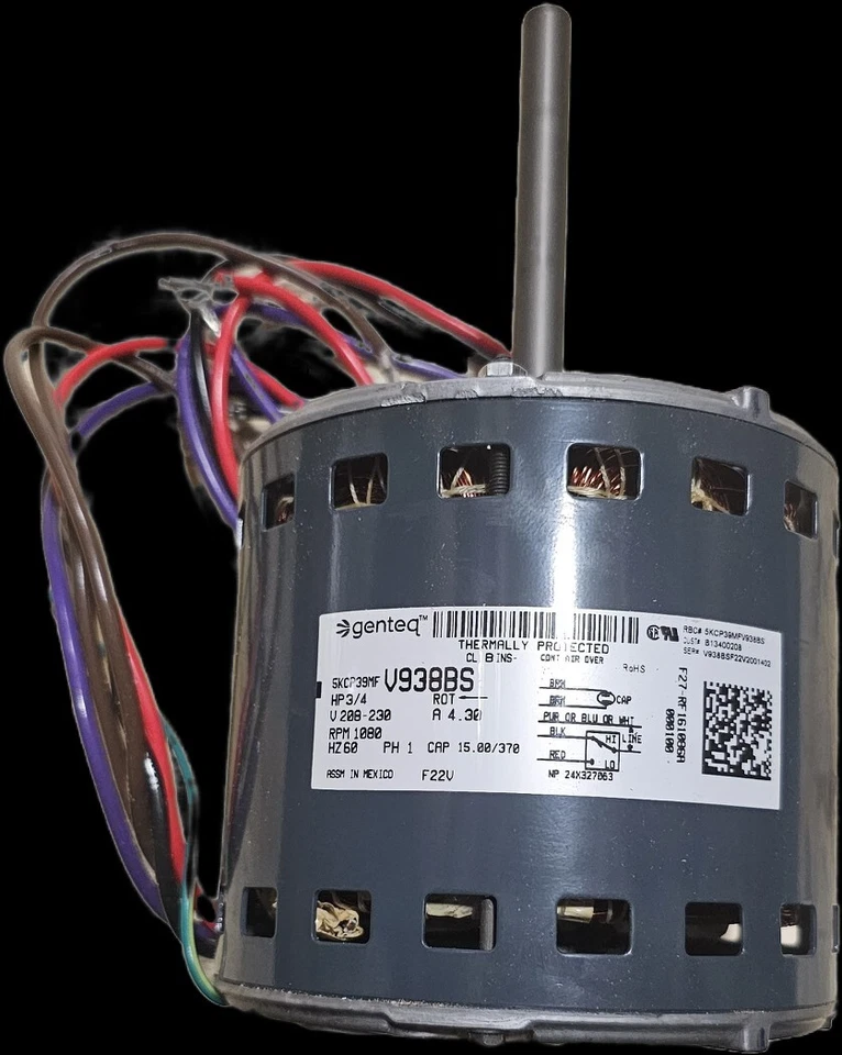 B13400208 Goodman 208-230V1Ph 3/4Hp 1080Rpm Mtr OEM B13400208S - Image 4 of 4