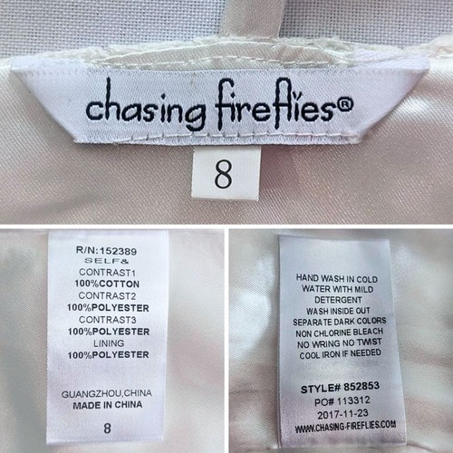 CHASING FIREFLIES Flower Cottage Ivory Tiered Patchwork Lace Maxi Dress Size 8 - 第 3/10 張圖片