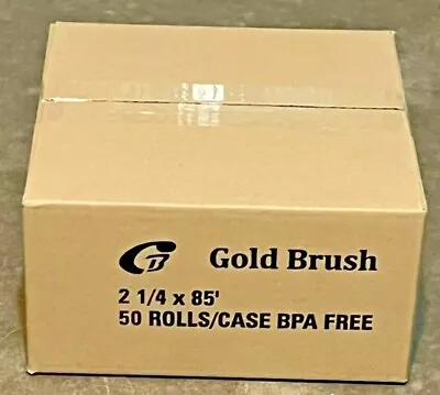 GOLDBRUSH 2 1/4" X 85' THERMAL PAPER 50 ROLLS PREMIUM FD130 THERMAL PAPER BPA FREE