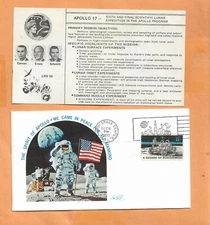 APOLLO 17 LUNAR LANDING DEC 11,1972 KSC PAUL CALLE CACHET  +
