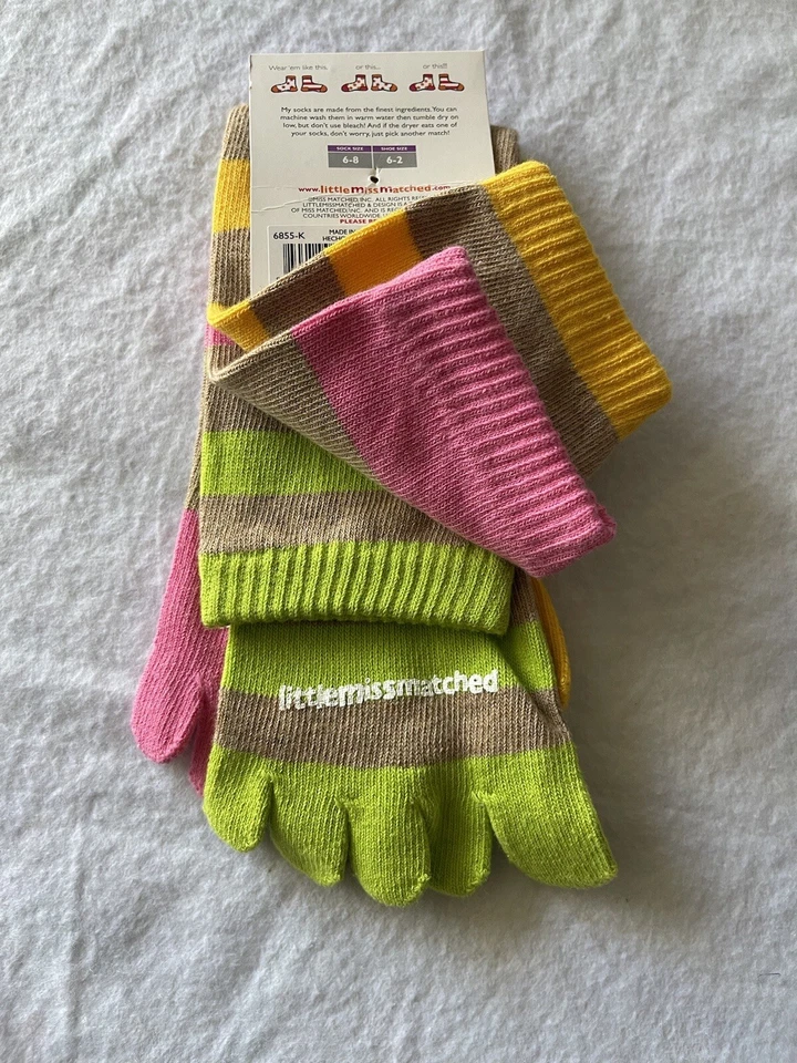 LittleMissMatched Set of 3 Single Socks That Don’t Match / Size 4-9 / Kids - Image 4 of 4