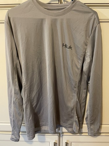 T-shirt De Pêche HUK Homme - Gris - Crevette - Taille S