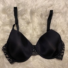Wacoal 32DD Bra Black Classic Charms Contour 856131 Underwire Back Closure