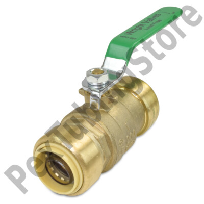 1'' Sharkbite Style (Push-Fit) Push to Connect Lead-Free Brass Ball Valve