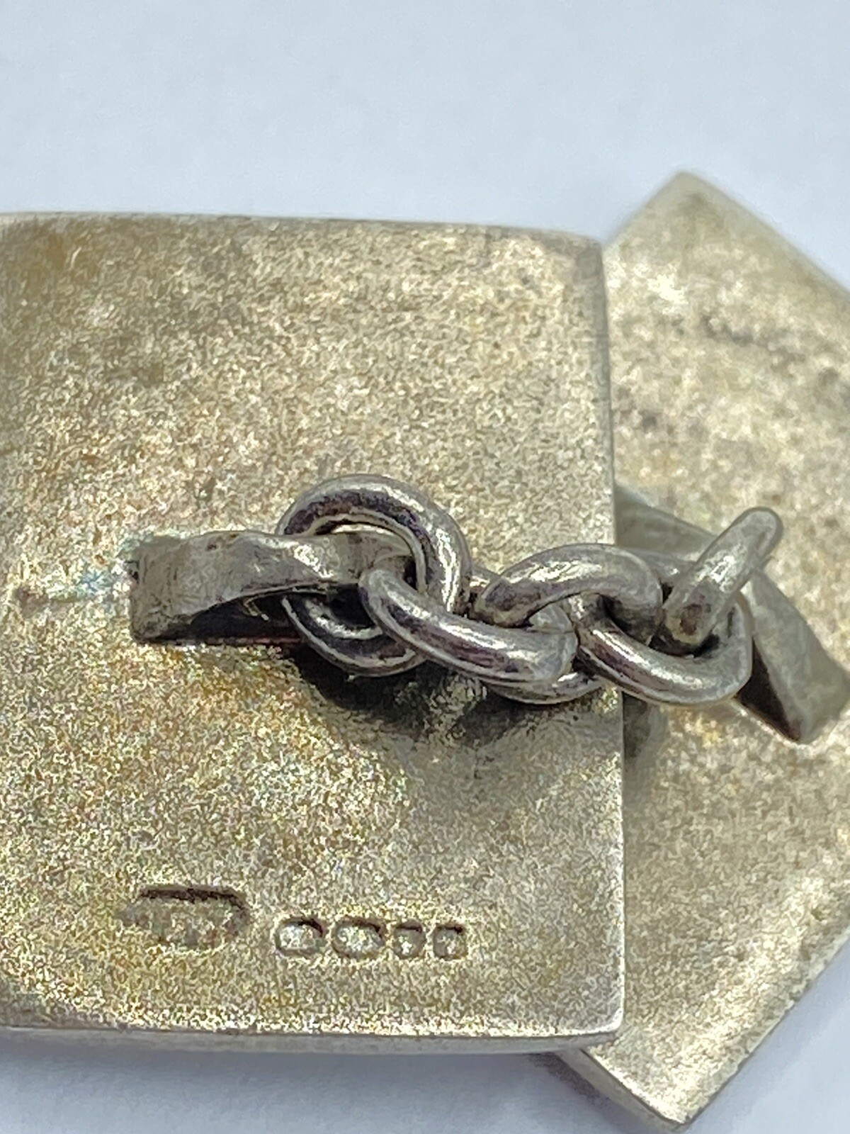 Vintage Silver Hallmarked Rectangular Shaped Cuff… - image 3