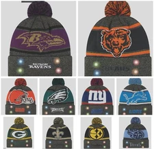 AMAZING NFL LED Big Logo Beanie - One Size - Choose Your Team - NEW
