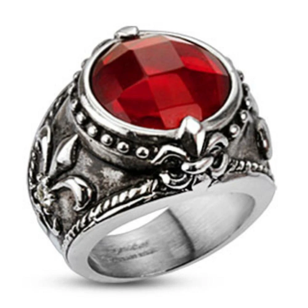 Bague pierre rouge homme sales