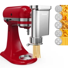 Metal Gourmet Pasta Press Attachment for KitchenAid Stand Mixer – Durable Pas...