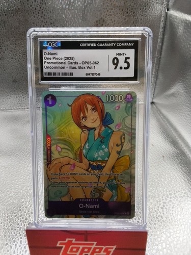 CGC 9.5 English One Piece English O-Nami OP05-062 Illustration Box Vol. 1