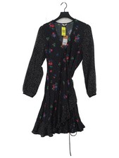 Hush Wrap Midi Dress UK12 in Black