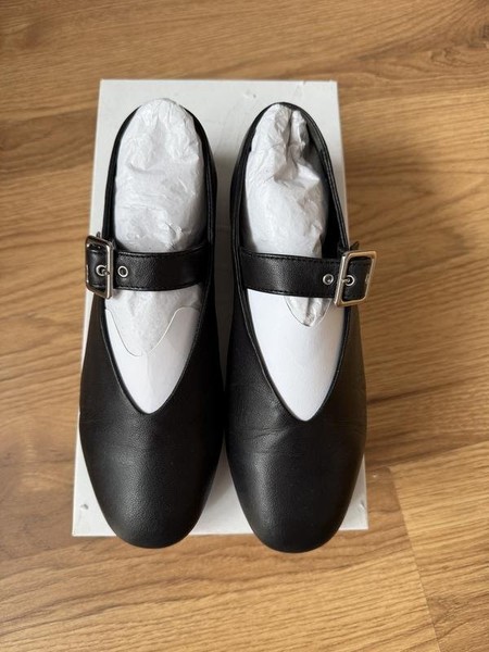 Women COS Heels Black Leather 37