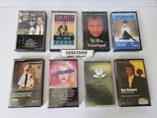 80s Pop Rock Cassette Lot of 8: Phil Collins, Huey Lewis, Fleetwood Mac, more