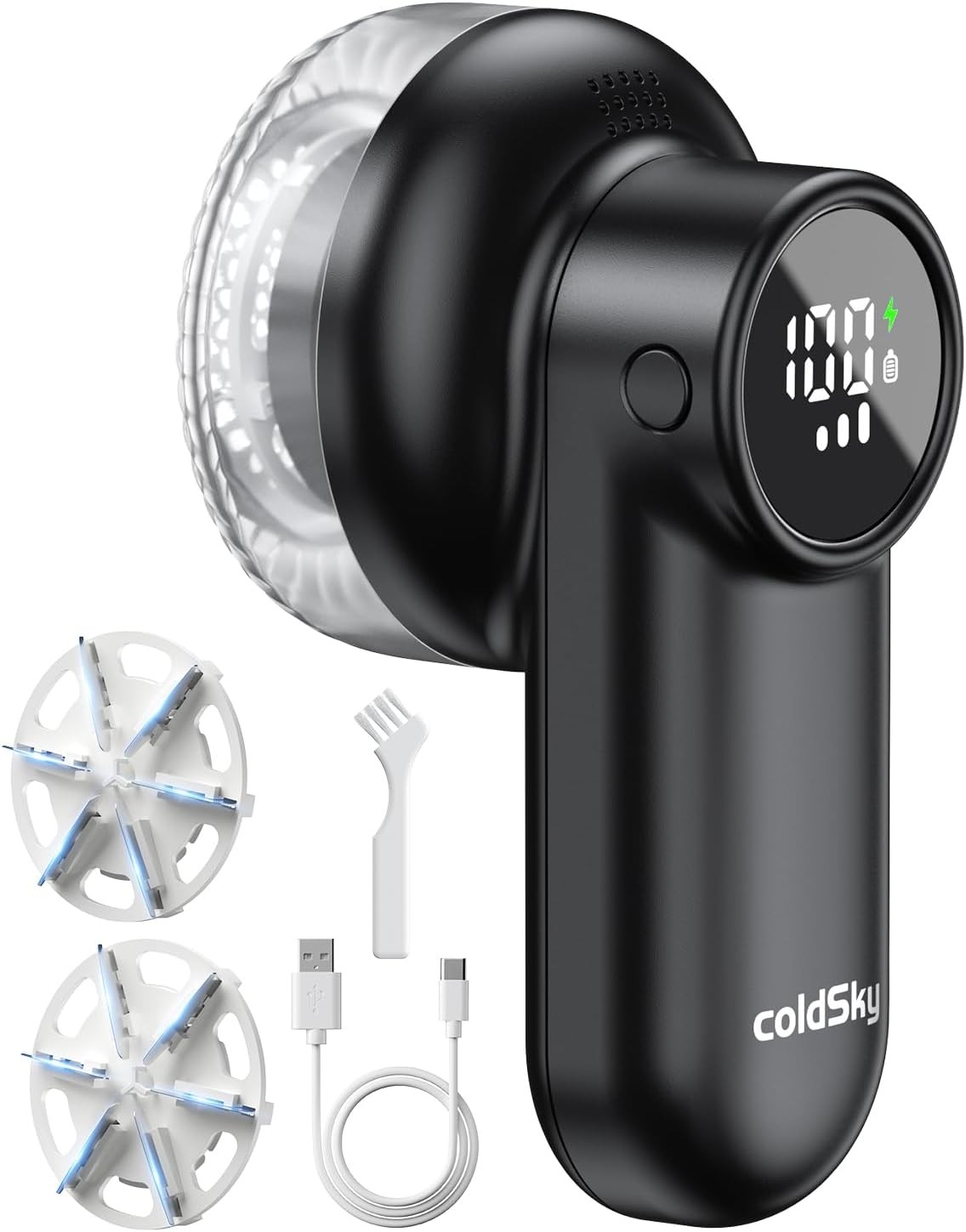 Coldsky Rechargeable Fabric Shaver, Lint Shaver with Digital Display, Sweater Sh