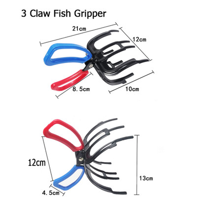 2/3 Claw Tong Grip Tackle Tool Metal Fish Grippers Fishing Teeth Fishing Pliers