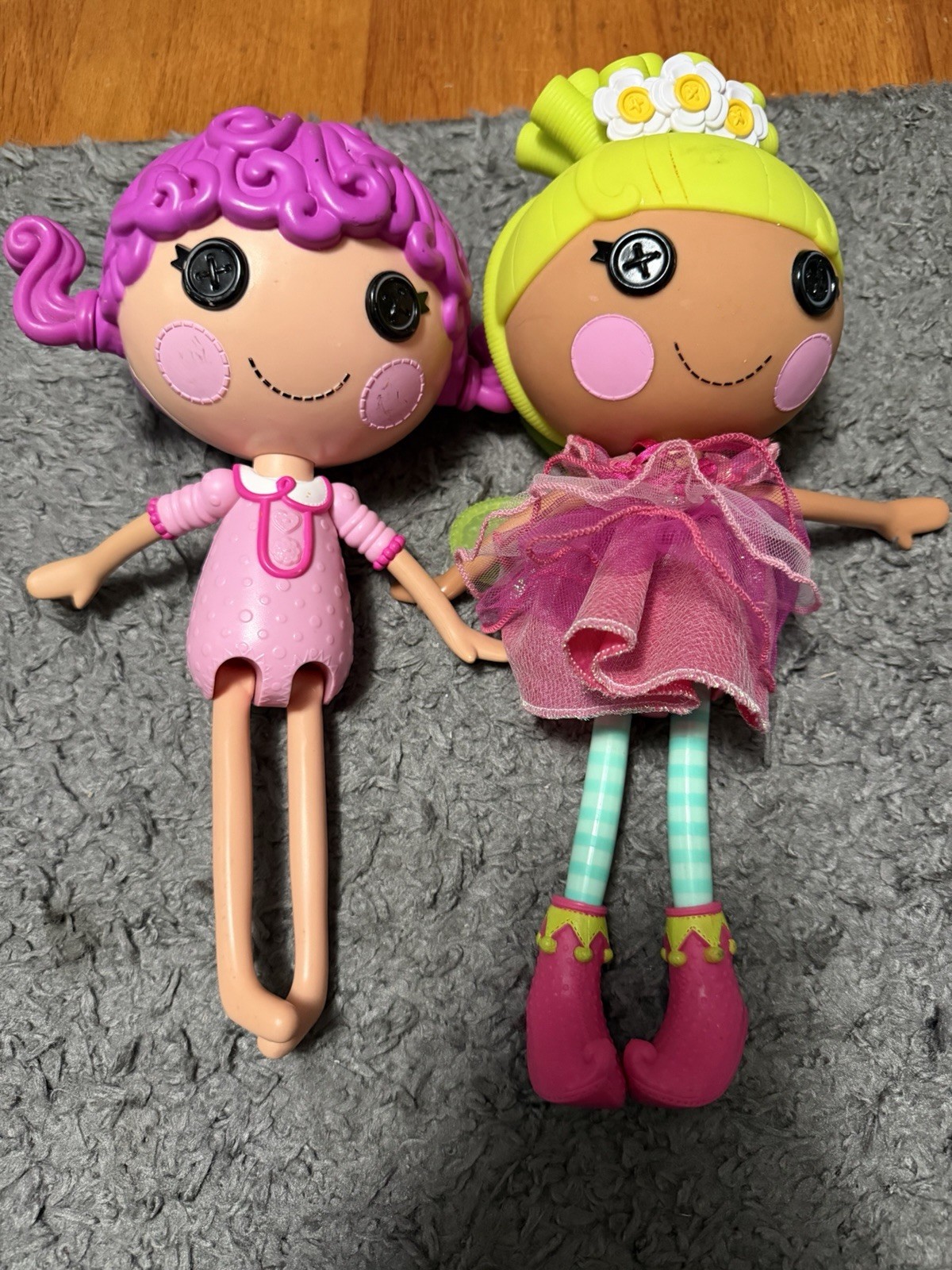 Set Of 2 Lalaloopsy Pix E Flutters & Hair Dough Tress 12 Inch Full Size Dolls