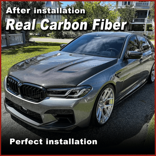 Capó delantero de carbono DRY entrada de aire ventilación para BMW M5 F90 LCI 2018-2024 - Imagen 6 de 13