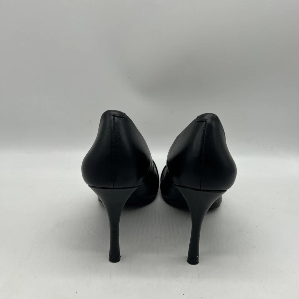 Zapatos de salón Coach Waverly para mujer 7 negros firma madera de haya hebilla tacón clásico chic Foto 4 de 4