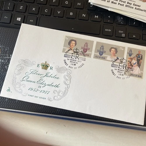 Isle of Man MERCURY  First Day Cover 1977 Elizabeth II Silver Jubilee Philip U/A