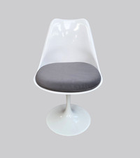 Grau Samt Kissenbezug Ersatzbezug für Tulip Chair Beistellstuhl