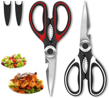 2 Pack Heavy Duty Kitchen Scissors Stainless Steel Food Shears Sharp