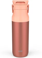 Zak Designs Harmony Water Bottle for Travel or At Home, 32 Ounces, Coral Pink 