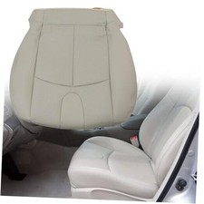 Front Driver Side Bottom Perforated Leather Seat Cover Tan C Compatible with