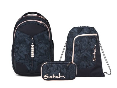 Satch, Schulrucksack-Set MATCH Midnight Jungle 3-teilig