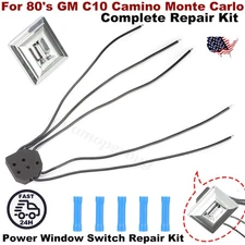 For 80s GM Power Window Switch Repair Kit w/ Switch & Wire Pigtail C10 Camino K5
