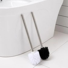 Stainless Steel Toilet Brush Holder Set Soft Hair Cleaner Tool Bathroom Toilet