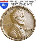 1929 (P) Lincoln Wheat Cent Penny 1c - VERY FINE (VF)