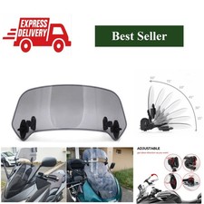 Motorcycle Windshield Extension Adjustable Spoiler Deflector Universal