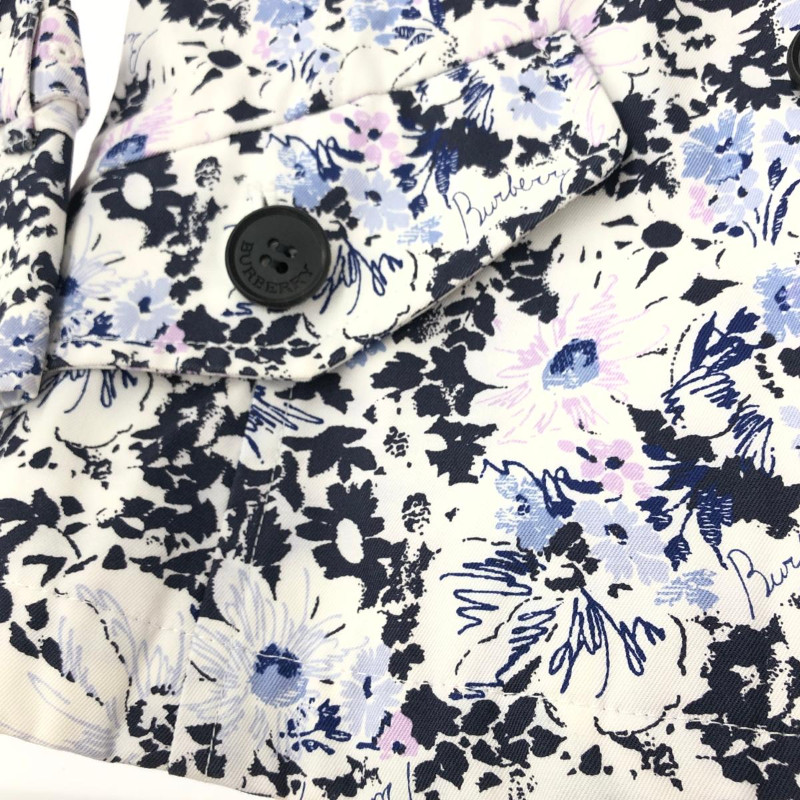 Burberry Multicolor Floral Pattern Half Trench Co… - image 5