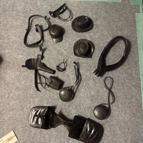 Vintage Marx Johnny West Best of the West Accessories-Hats, Saddlebags, Safe Etc