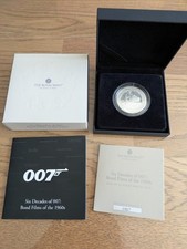 2024 Six Decades of 007 James Bond 1960s 1 Oz Silver Proof Coin with Box and COA