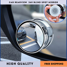 2pcs Blind Spot Mirror Convex 360° Wide Angle Suction Cup Adjustable Car Mirror