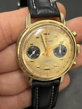 Vintage Wakmann 17j Gold-Plated Chronograph 37mm Ref. 1376