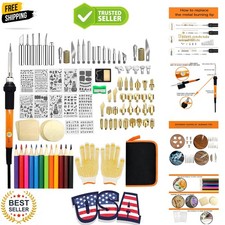 Wood Burning Kit, 110 Pieces Wood Burning Tool with Adjustable Temperature 20...