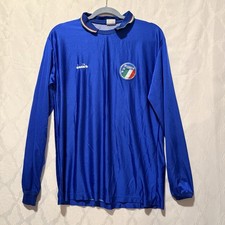 ITALY 1986 1989 VINTAGE BOYS FOOTBALL ITALIA SOCCER JERSEY BOYS L Long Sleeve