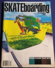 TRANSWORLD SKATEBOARDING MAGAZINE-DEC 1987  M ROGOWSKI COVER  L MOUNTAIN-VINTAGE