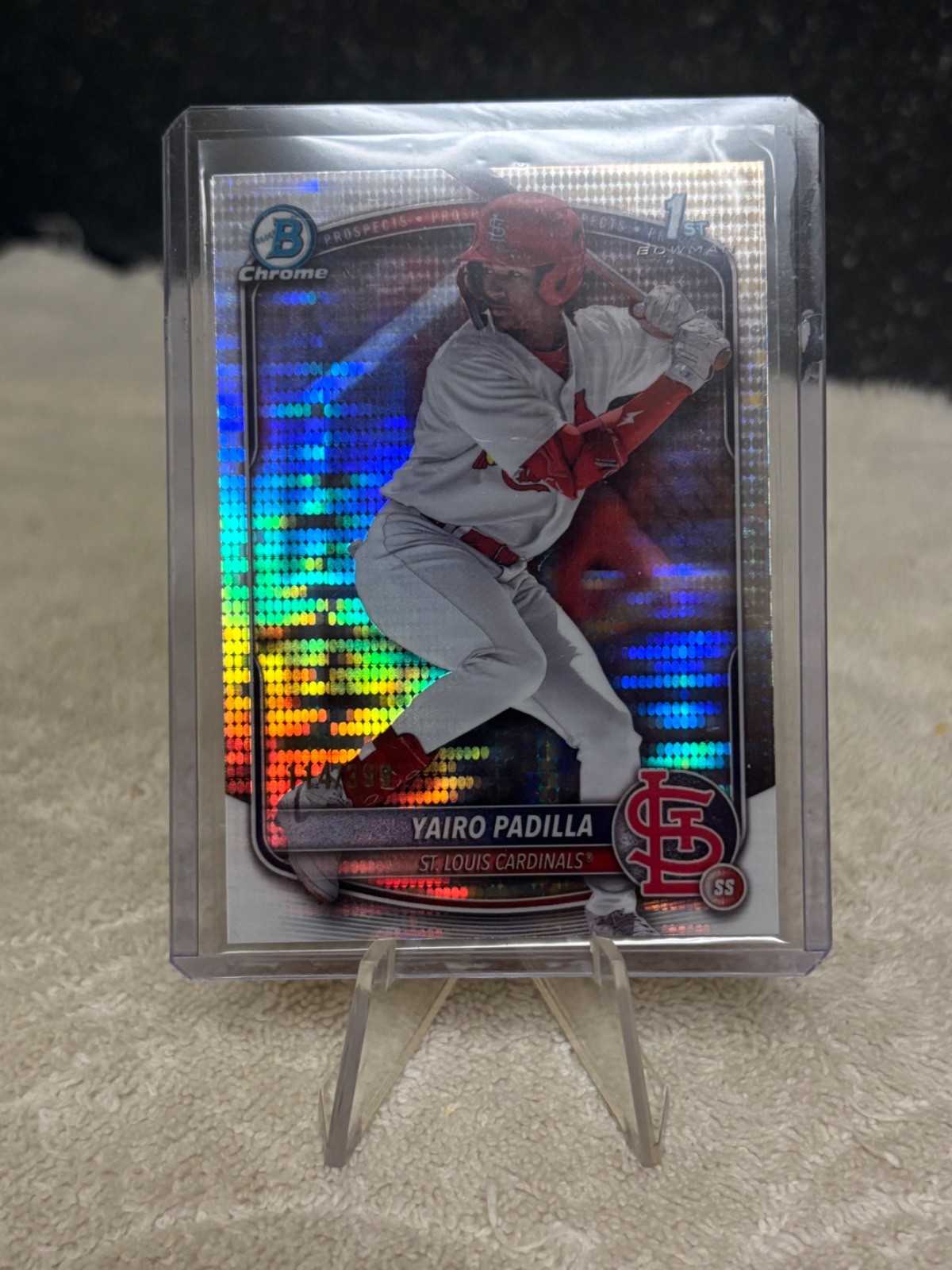 2025 Bowman Chrome Yairo Padilla 1st Pulsar Refractor /399 Cardinals
