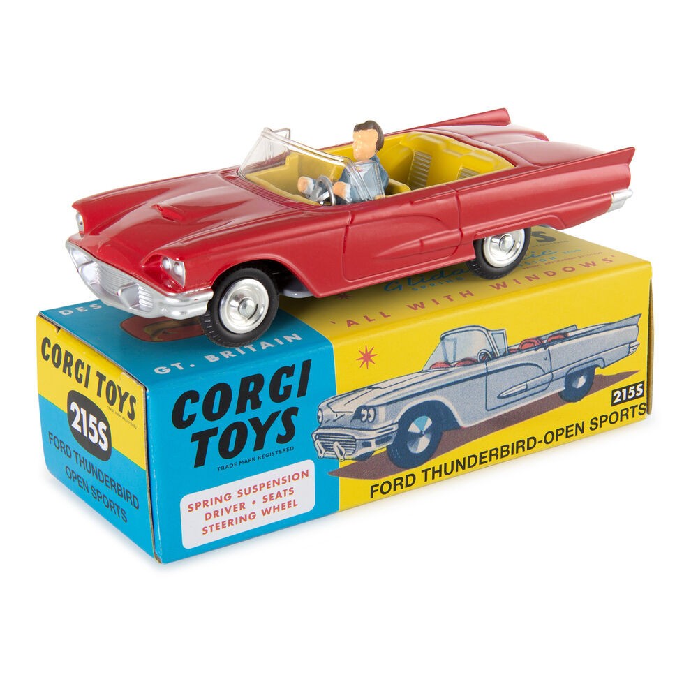 Ford Thunderbird décapotable Corgi : miniature robuste avec suspensions