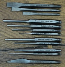 Snap-on 12-Piece Punch & Chisel Set PPC816A PPC106 PPC110A PPC12A PPCM106 PPC204