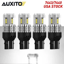 4pcs 7443 7440 7444 LED Reverse Backup Turn Signal Light DRL Bulbs White Brake