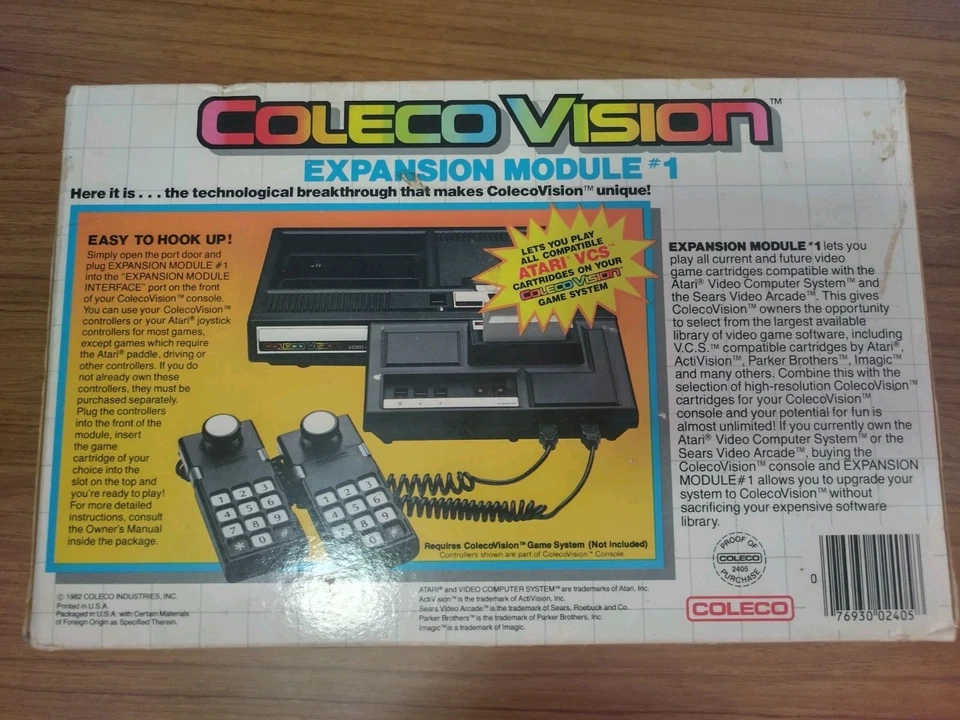 ColecoVision Expansion Module #1 Game Adapter Original Box Brand New Sealed - Image 2 of 4