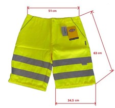 DICKIES Shorts XL Hi Vis Work Pants HiVis Industrial Safety Cargo Shorts Pockets
