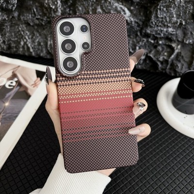 Carbon Fiber Texture Magnetic PC Hard Case For Samsung Galaxy S26 Ultra S26 S25