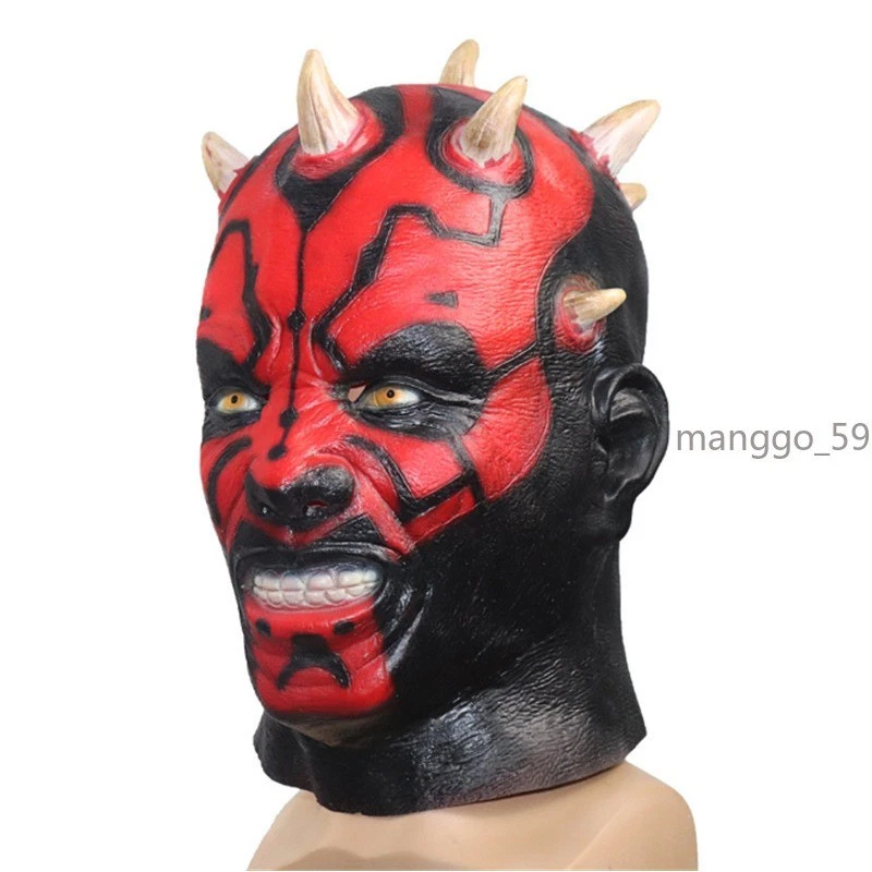 Star Wars Darth Maul Cosplay Latex Terror Mask Helmet Halloween Party Prop Gift - Image 3 of 4