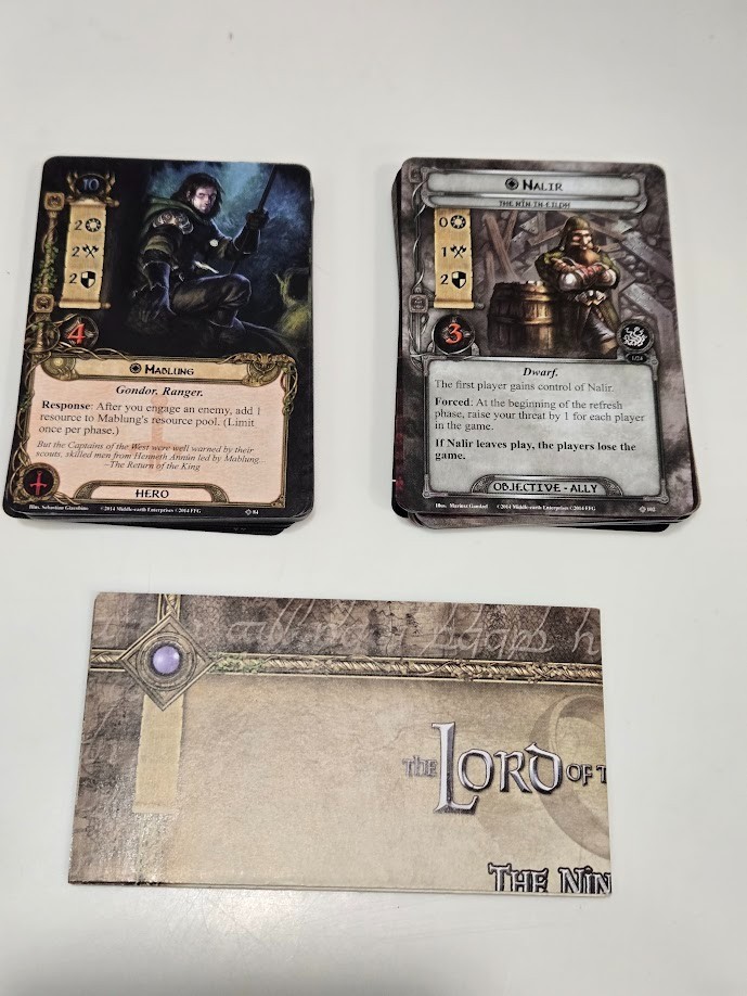 LOTR The Lord of the Rings Card Game LCG The Nin-In-Eilph Adventure Pack (Used)