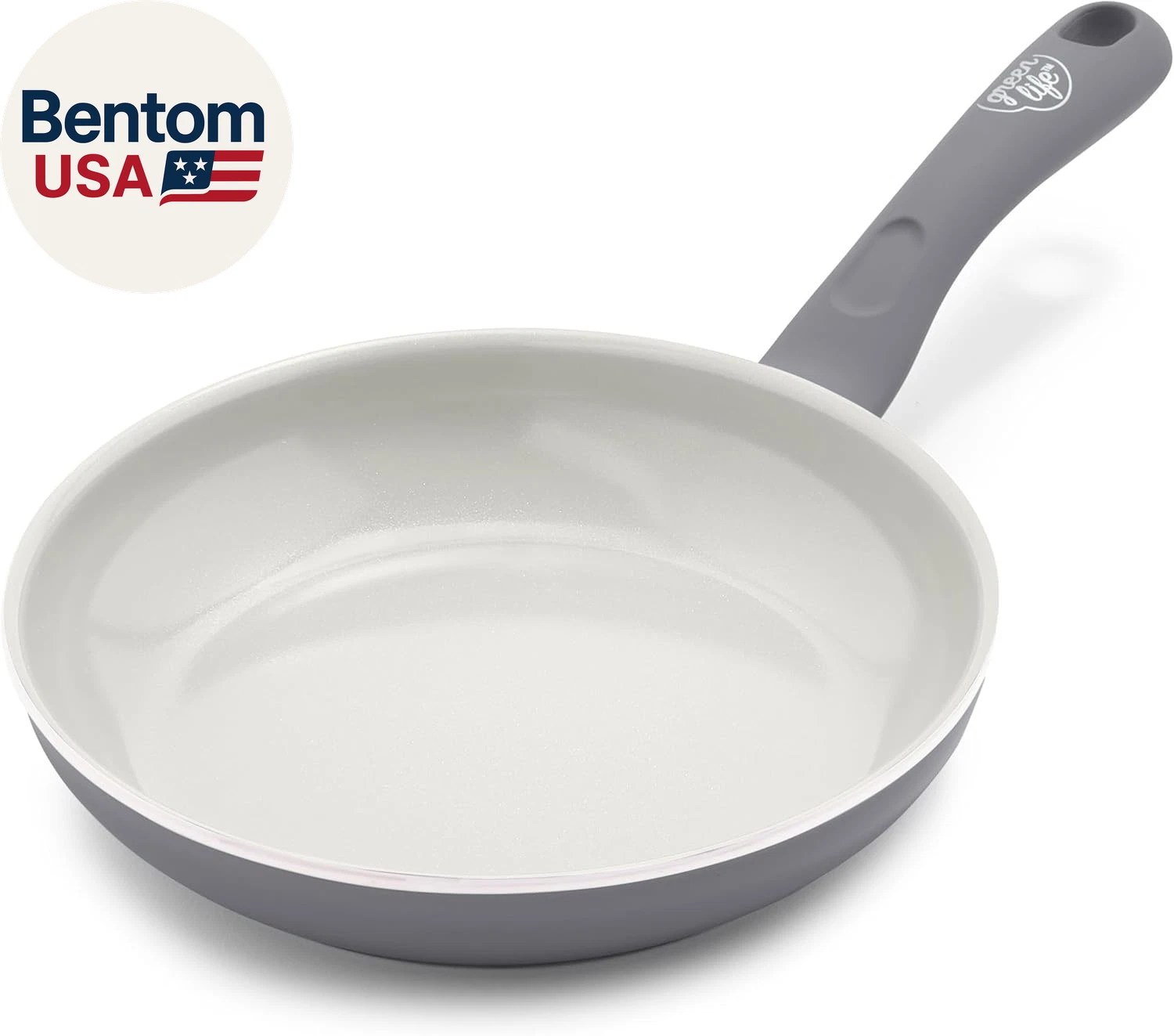 Soft Grip Healthy Ceramic Nonstick 8" Frying Pan, PFAS & Pfoa-Free, Dishwasher S