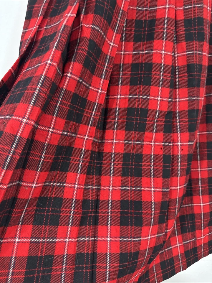 Vtg Pendleton Wool Midi Skirt Womens 16 Cunningham Tartan Academia Holiday USA - Image 4 of 4